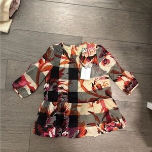 Burberry Multicolor Floral Check Dress